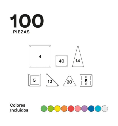 Imanix - Conjunto de 100 peças