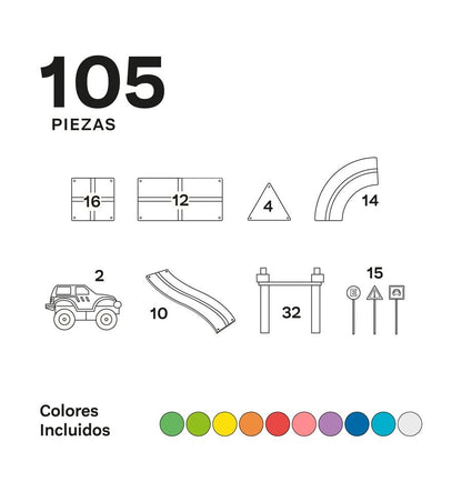 Imanix - Pista de Corrida 105 peças