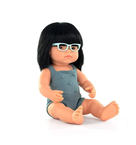 Asian doll with glasses