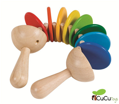 Chocalho de madeira, brinquedo musical