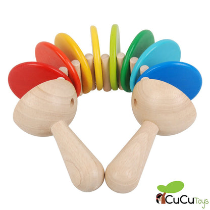 Chocalho de madeira, brinquedo musical