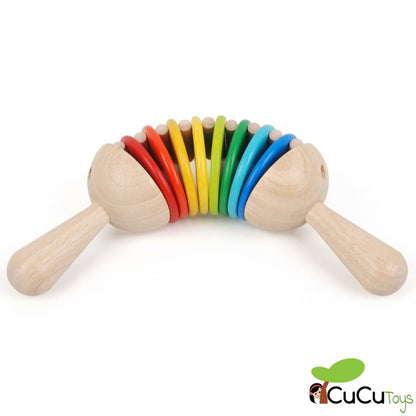 Chocalho de madeira, brinquedo musical