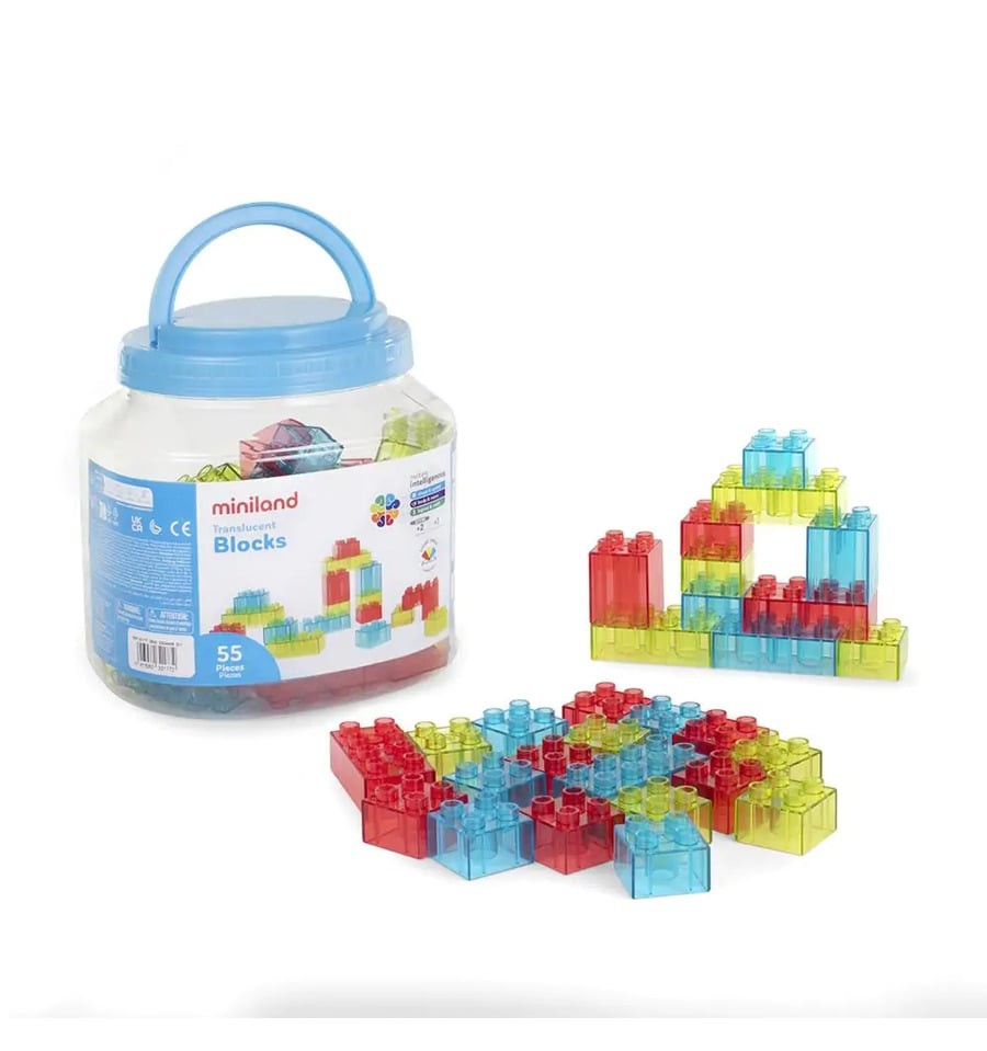 Blocos translúcidos de cor