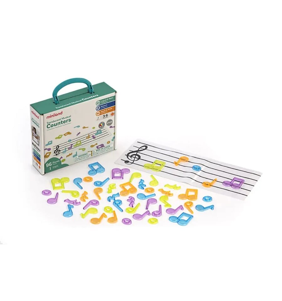 Translucent musical notes