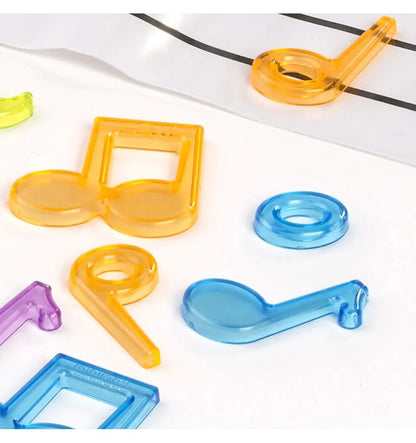 Translucent musical notes