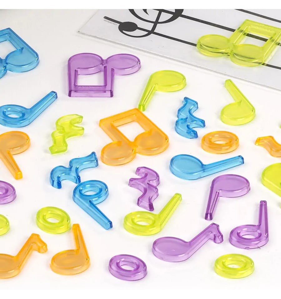Translucent musical notes