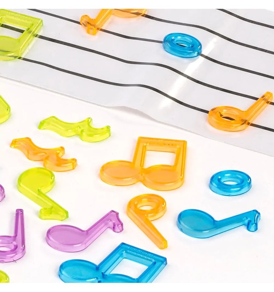 Translucent musical notes