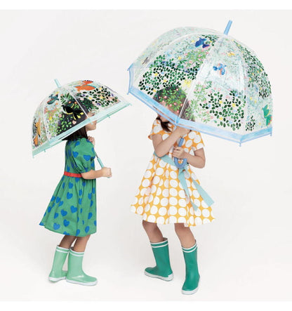 Grande guarda-chuva transparente de pássaros selvagens