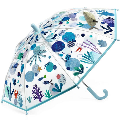Paraguas pequeño transparente del Mar