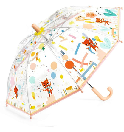 Paraguas pequeño transparente Gatito Chamalow