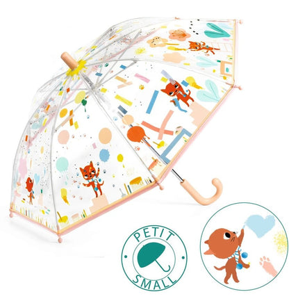Paraguas pequeño transparente Gatito Chamalow