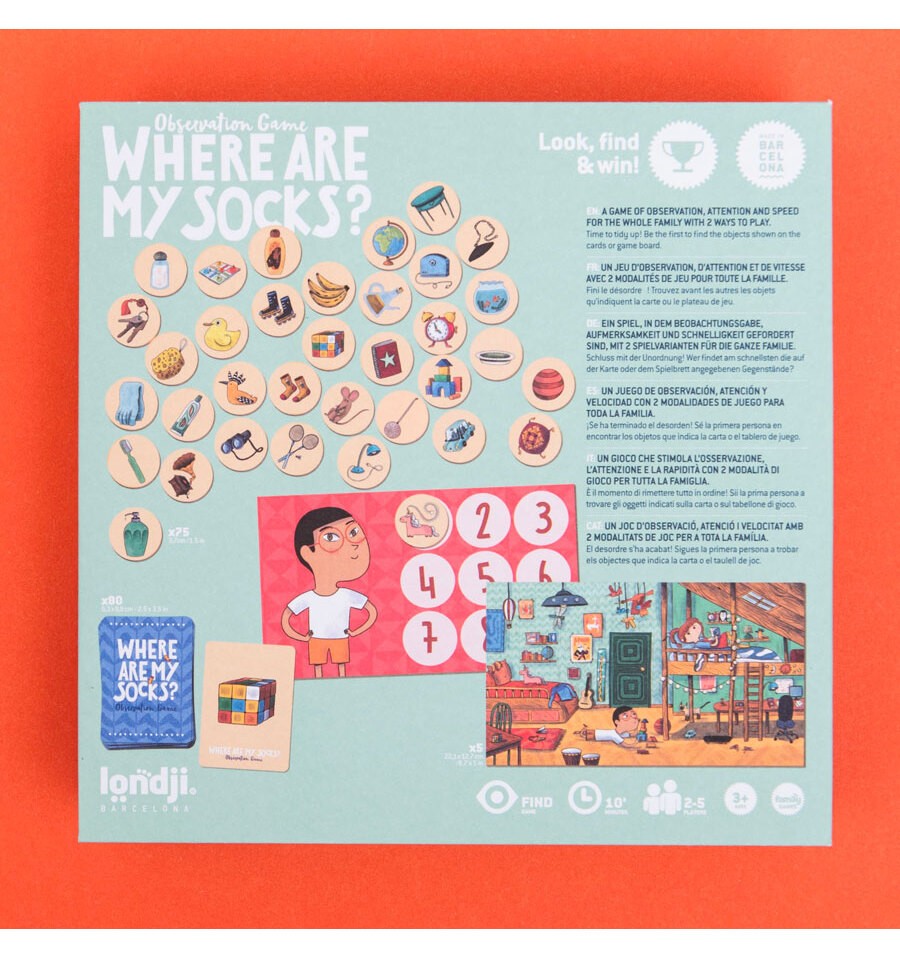 Where are my socks?, observation game