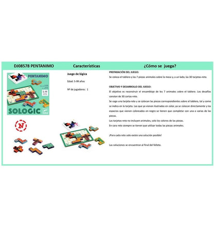 Djeco - Pentanimo, logic game