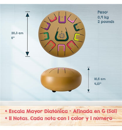 Tambú, Golden Stars Tongue Drum (Golden), instrumento musical