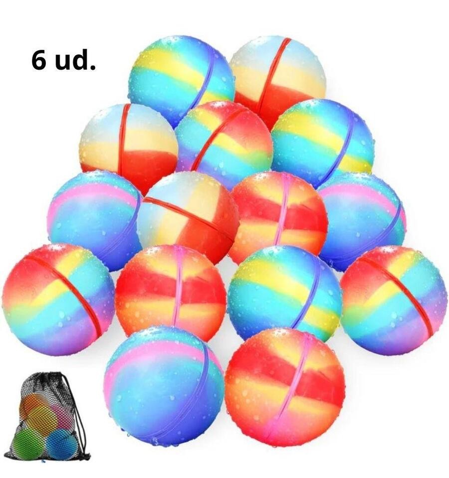 6 Reusable Water Balloons, Outdoor Toy