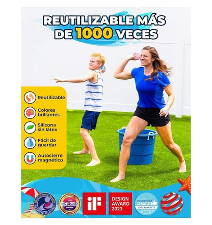 6 Reusable Water Balloons, Outdoor Toy