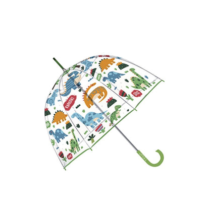 Paraguas grande de dinosaurios que cambian de color