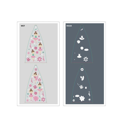 Paraguas grande de bailarinas que cambian de color