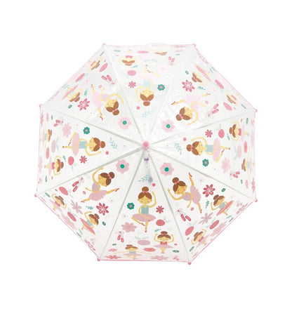 Paraguas grande de bailarinas que cambian de color