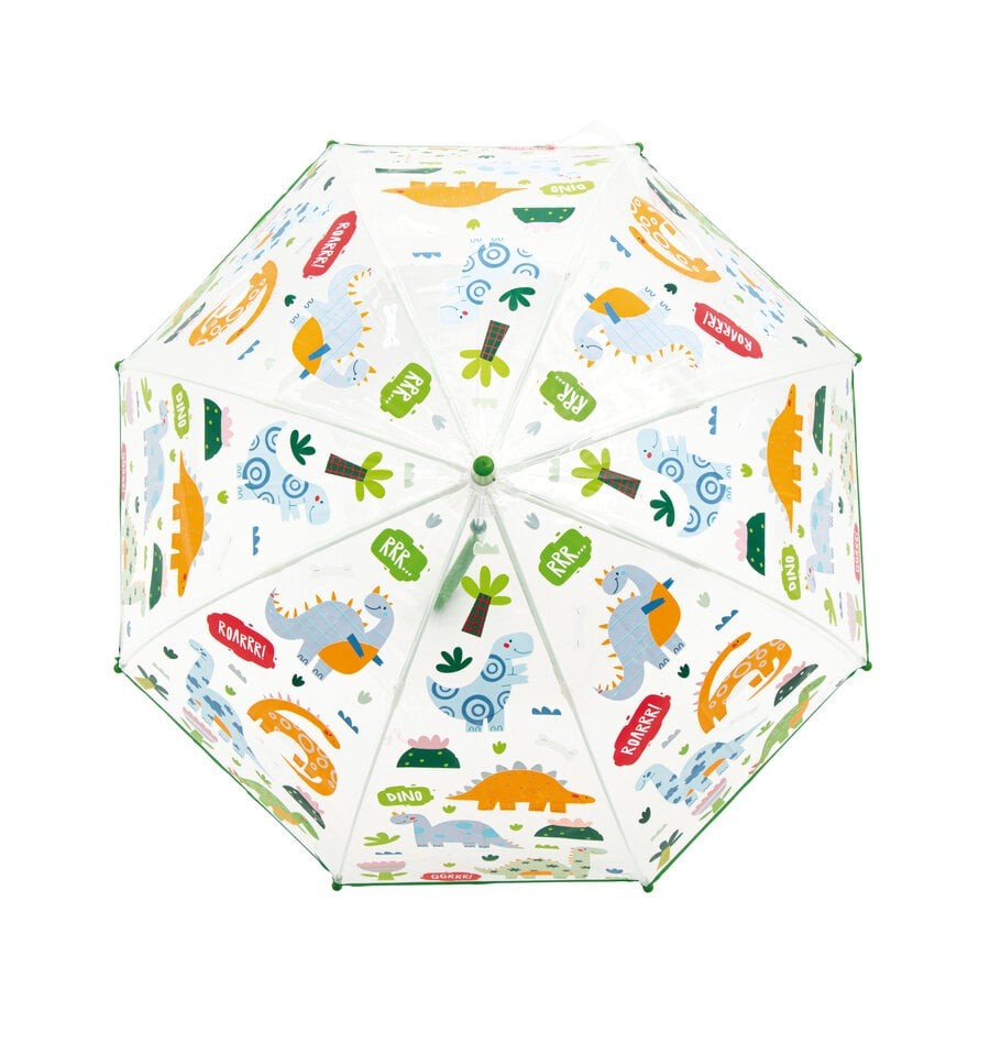Paraguas grande de dinosaurios que cambian de color