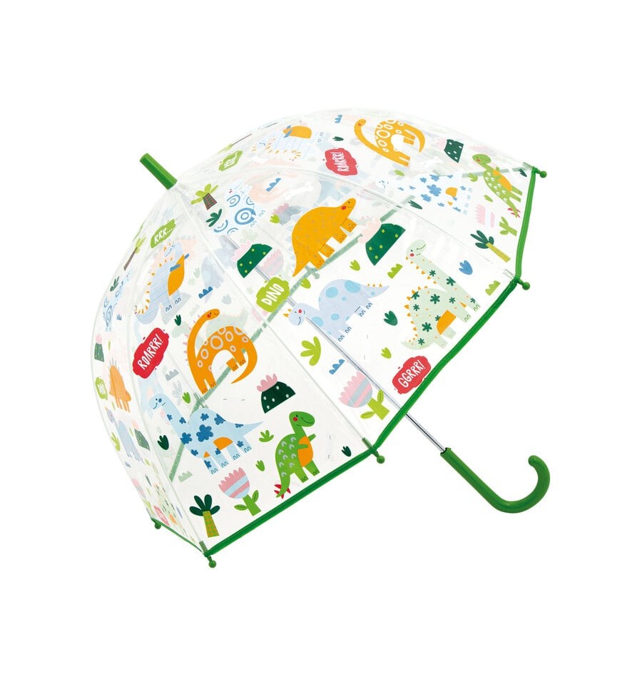 Paraguas grande de dinosaurios que cambian de color