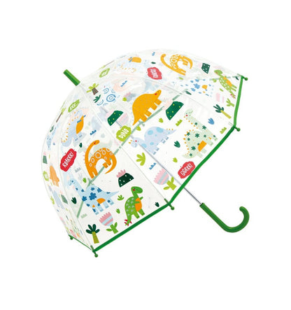 Paraguas grande de dinosaurios que cambian de color