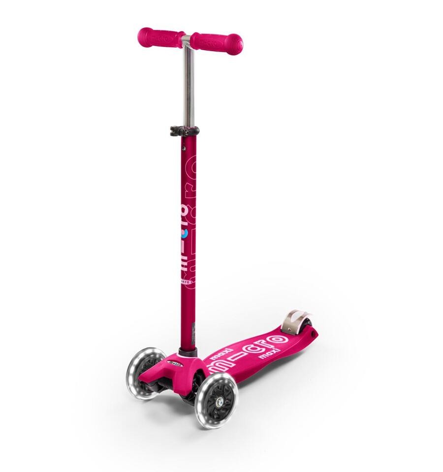 Patinete Maxi Deluxe Led Rosa