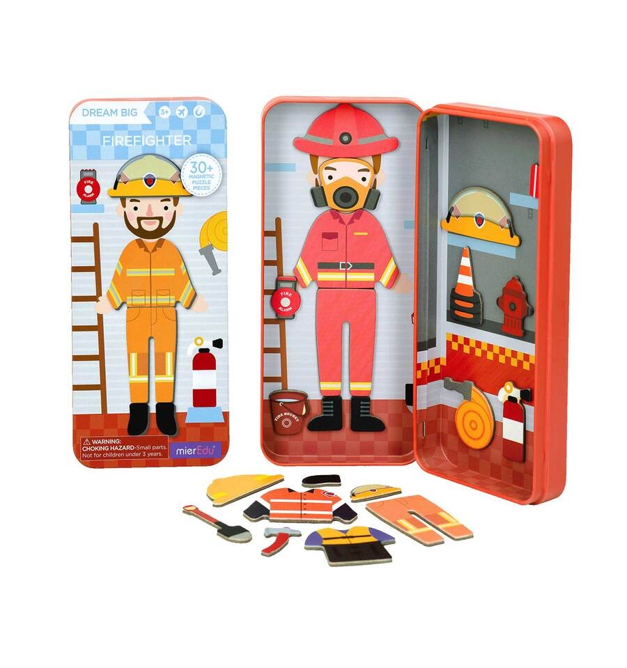 Firefighters, magnetic puzzle
