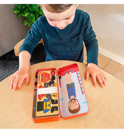 Firefighters, magnetic puzzle