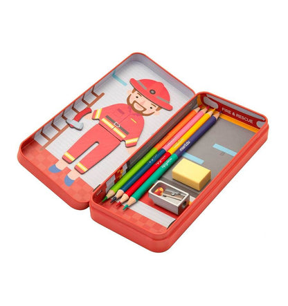 Firefighters, magnetic puzzle
