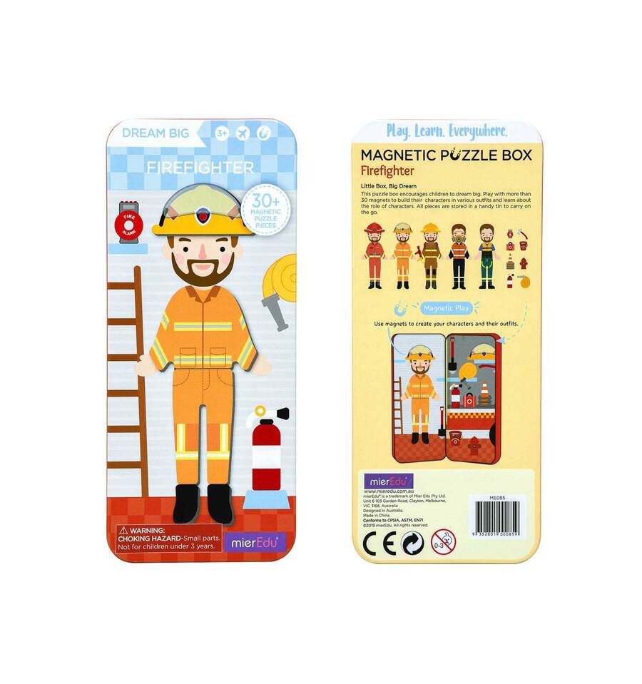Firefighters, magnetic puzzle