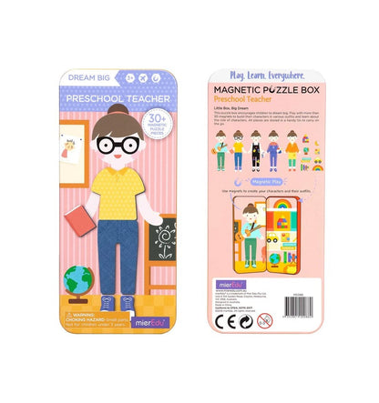 Kindergarten teacher, magnetic puzzle
