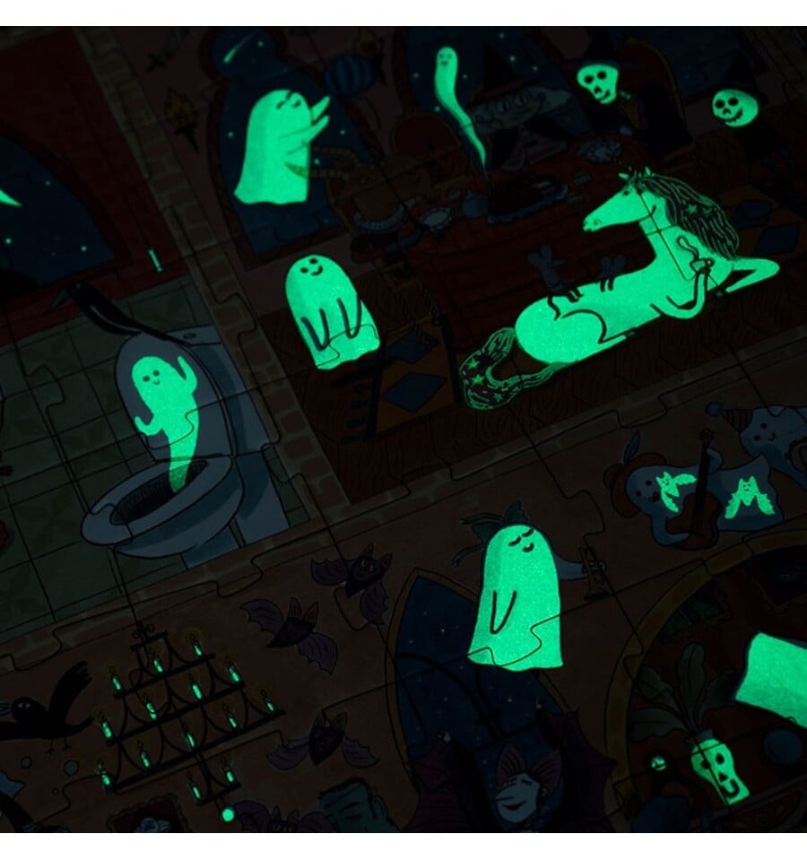 Quebra-cabeça luminescente encantado de 100 peças
