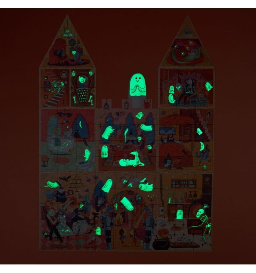 Quebra-cabeça luminescente encantado de 100 peças