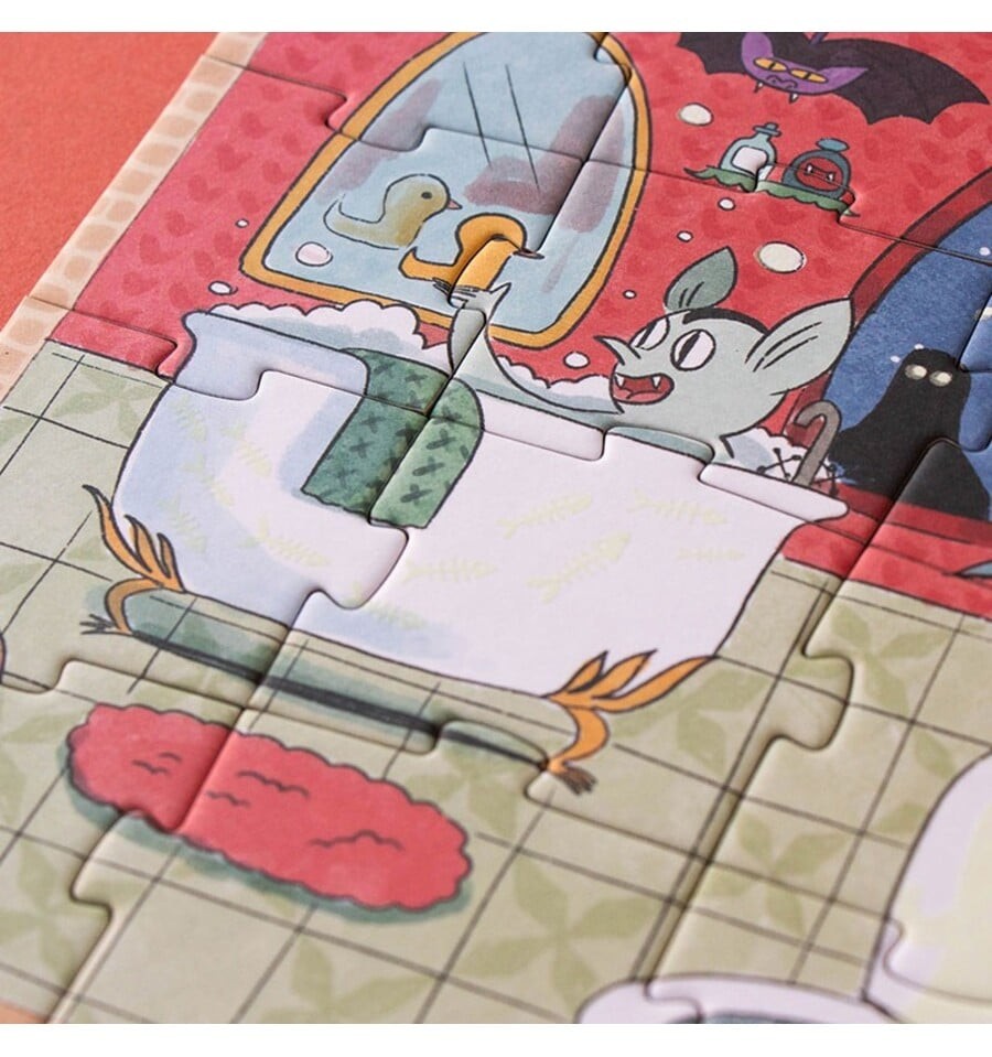 Quebra-cabeça luminescente encantado de 100 peças