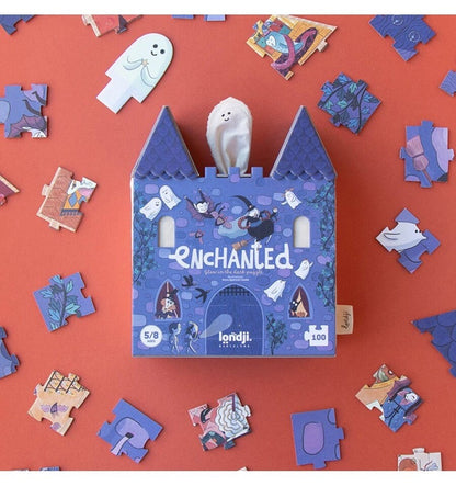 Quebra-cabeça luminescente encantado de 100 peças