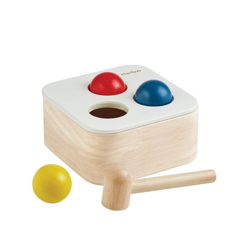 Encajable golpea y cae, juguete de madera