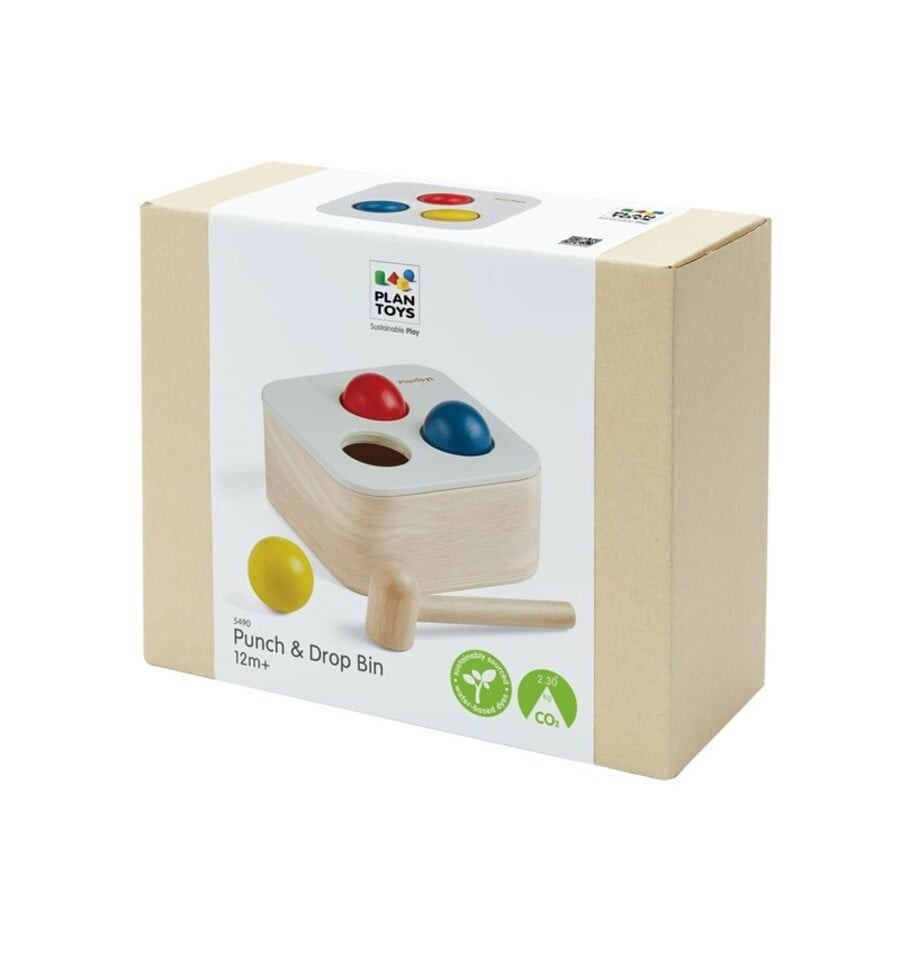 Encajable golpea y cae, juguete de madera