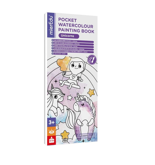 Caderno de bolso em aquarela - Unicórnios