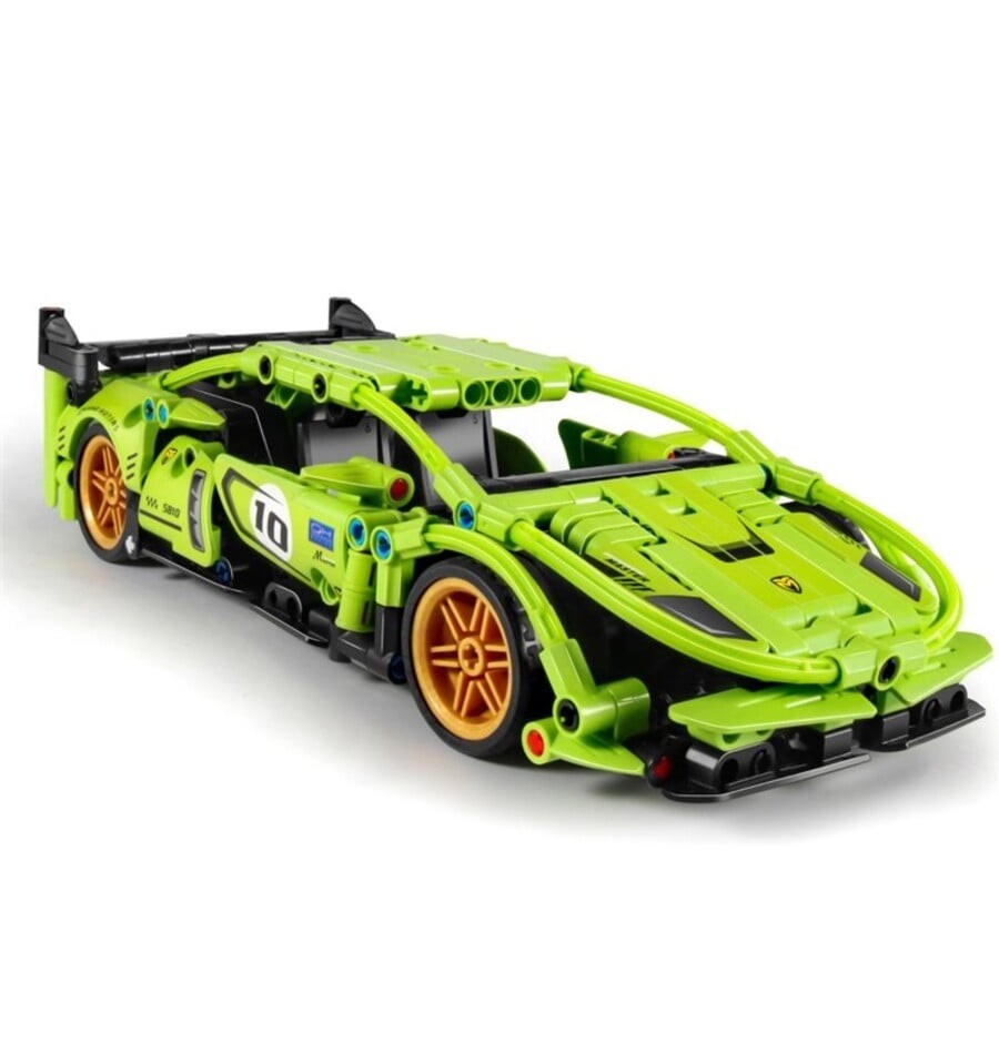 Superdeportivo verde, coche de 457 piezas