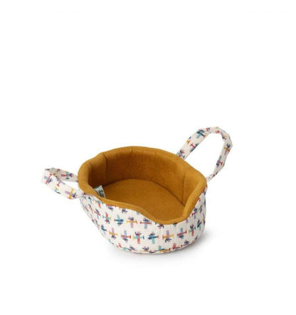 Jules the dog and his basket