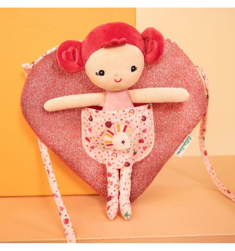 Aline doll with heart-shaped bag