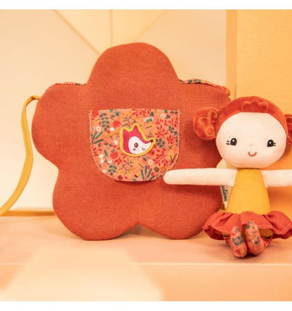 Adele doll with flower-shaped bag