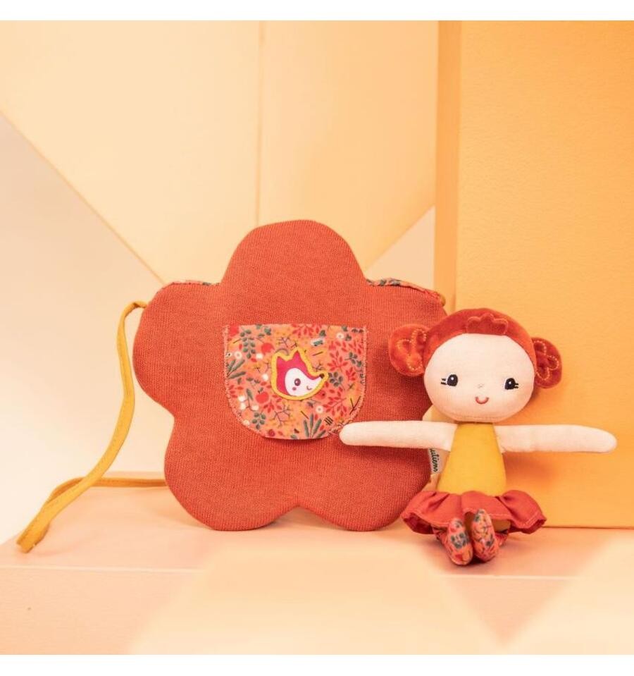 Adele doll with flower-shaped bag