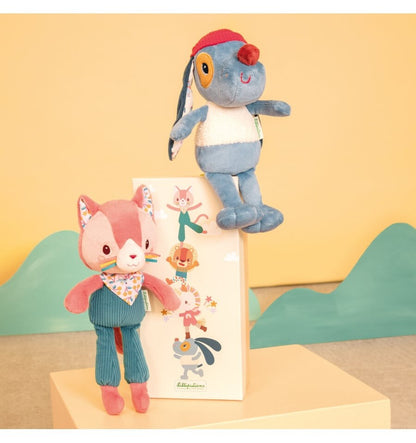 Loving plush Jeanne the cat