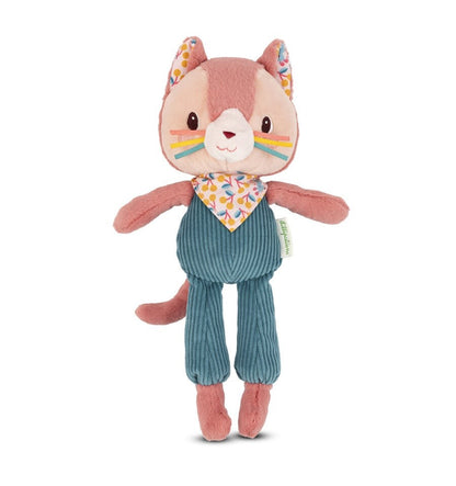 Loving plush Jeanne the cat