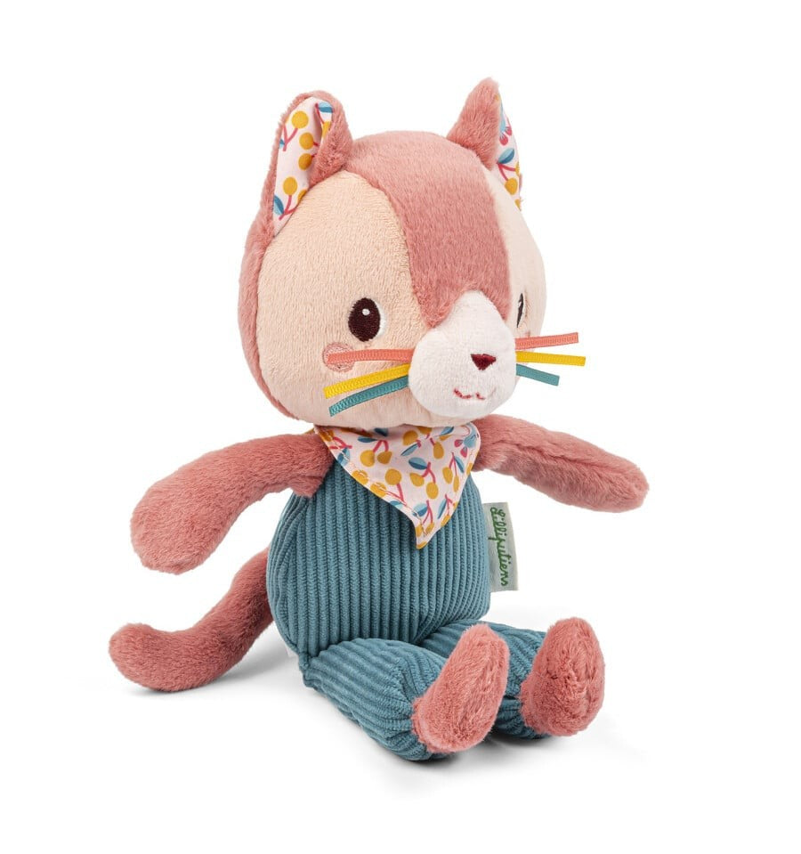 Loving plush Jeanne the cat