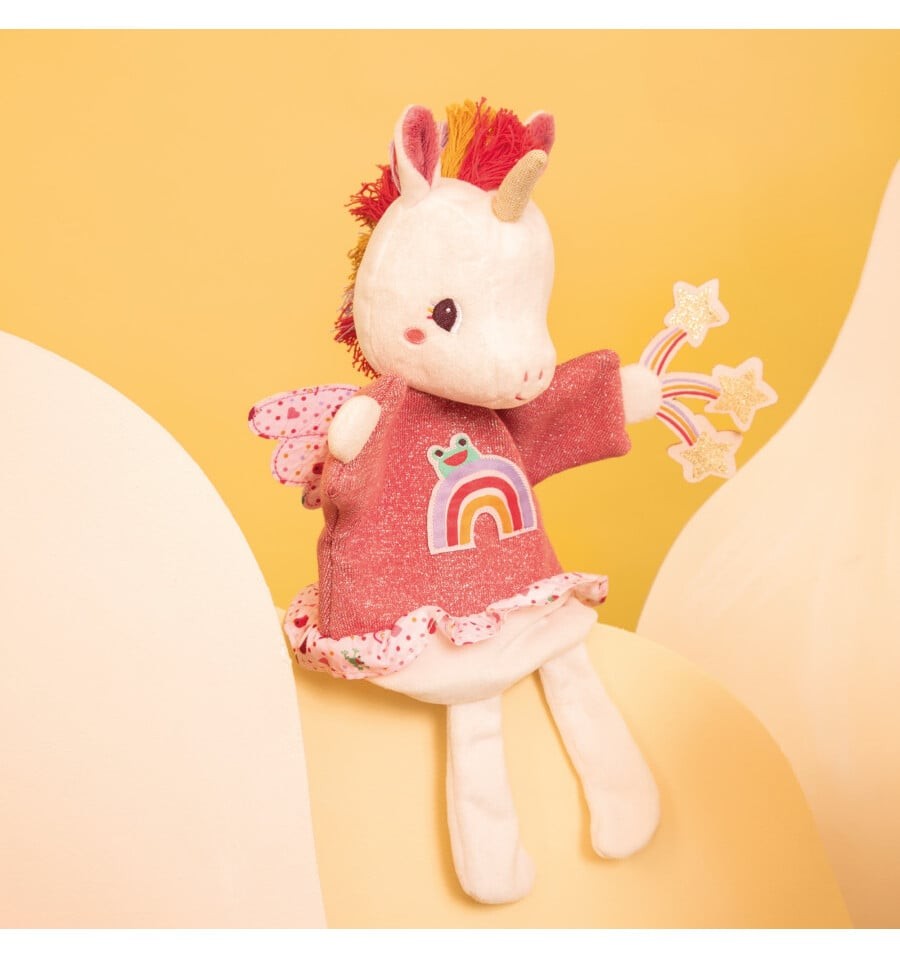 Lena the unicorn hand puppet