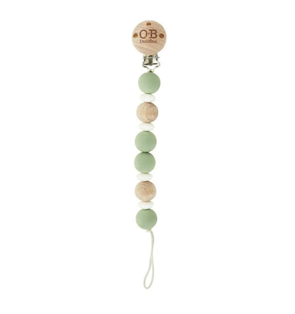 Mint wooden and silicone pacifier holder