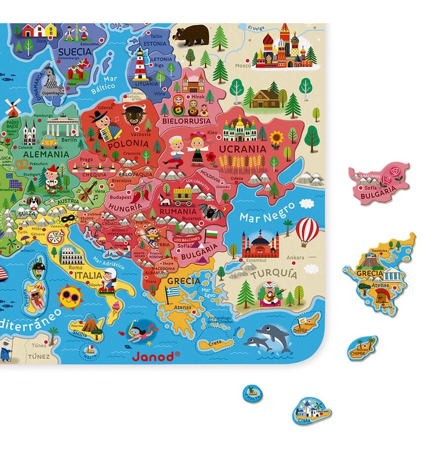 Mapa de Europa Magnético